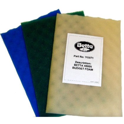 BETTA 4500L Budget Foam (3pk 1 xwhite,green&blue) BETTA 4500L Budget Foam (3pk 1 xwhite,green&blue)