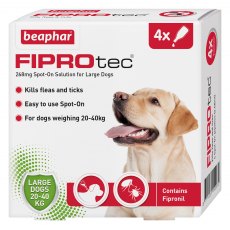 BEAPHAR FIPROtec® Spot-On for Large Dogs   x4 BEAPHAR FIPROtec® Spot-On for Large Dogs   x4