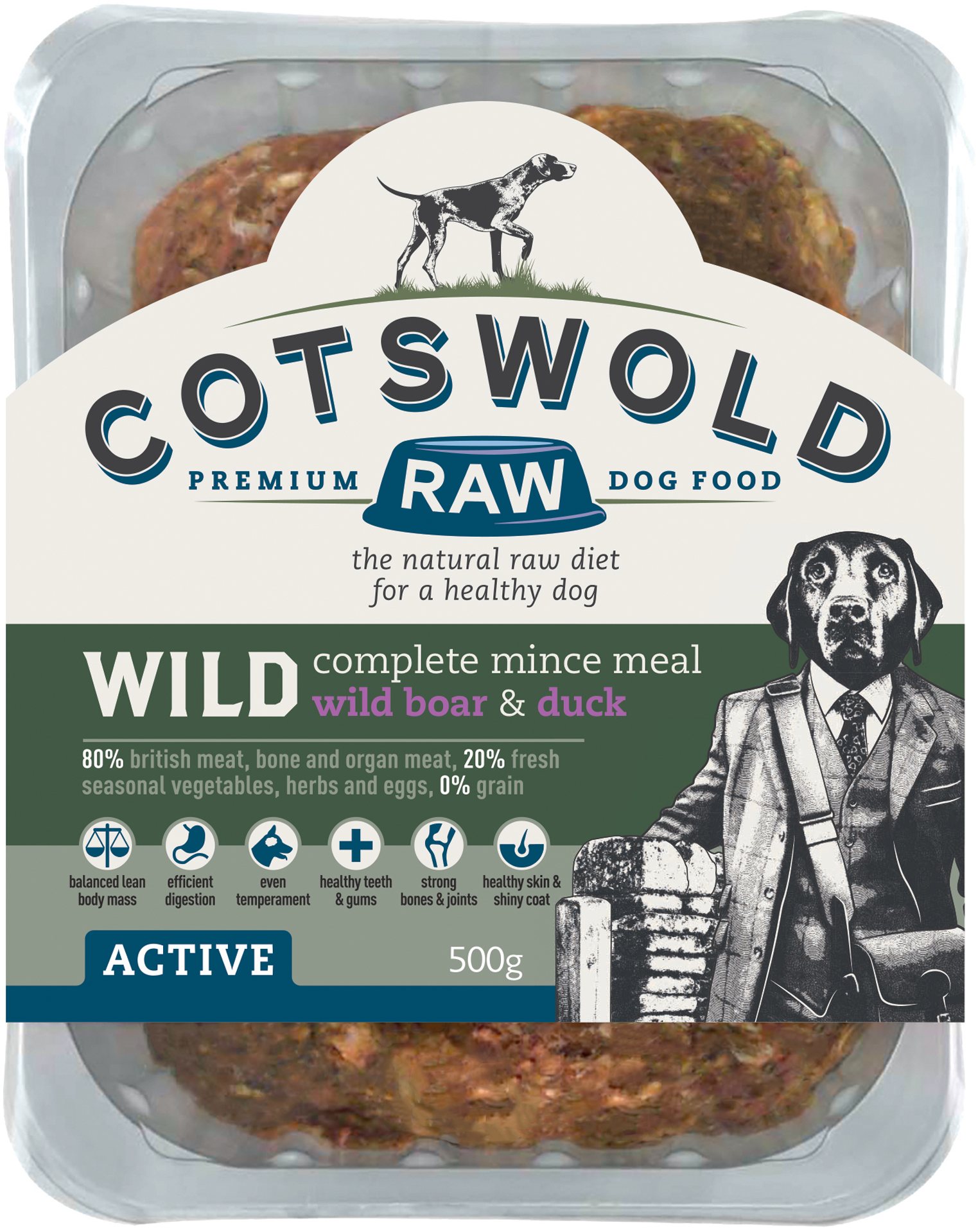 Cotswold Premium Raw Dog Food COTSWOLD Wild Boar and Duck 80/20