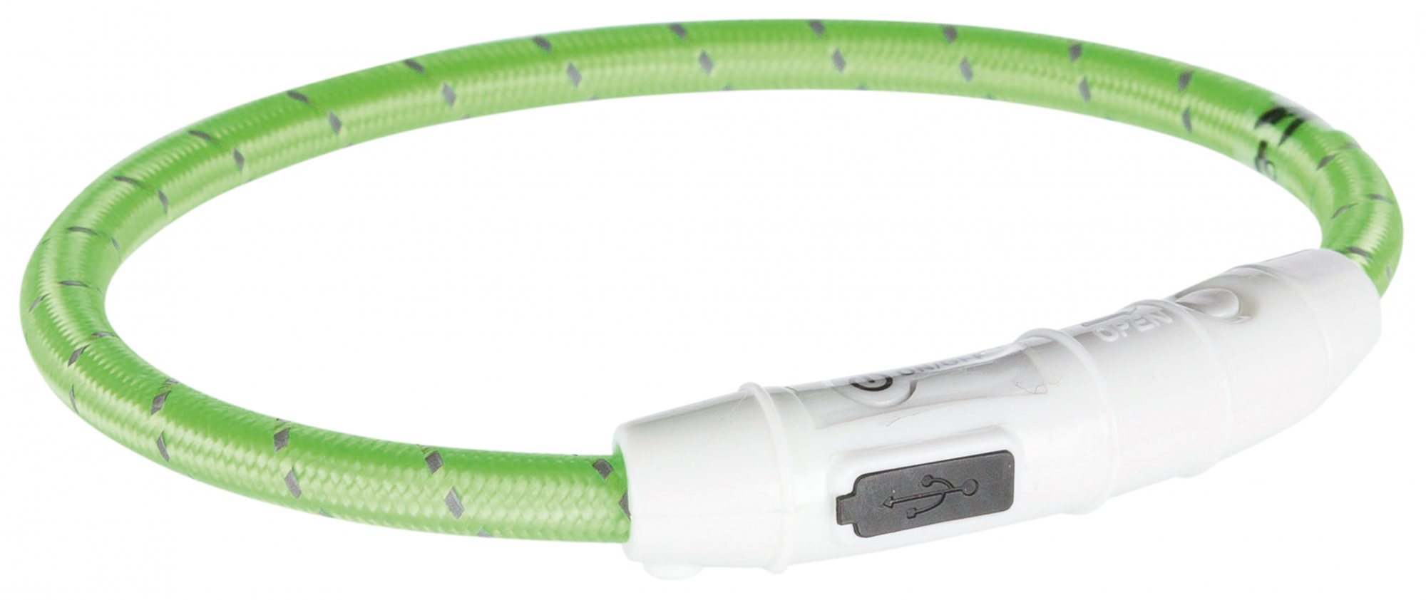 Trixie TRIXIE Flash light ring USB, XSS 35 cm/ø 7 mm, green