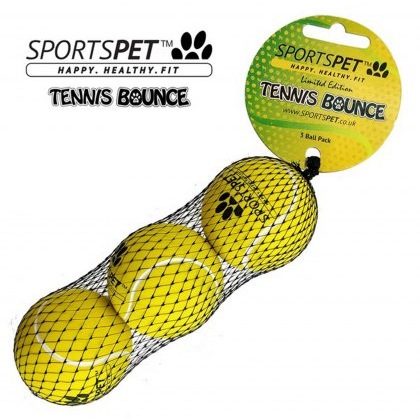 SPORTSPET No Felt Tennis Bounce 3 pack