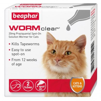 BEAPHAR WORMclear® Spot-On for Cats x2 BEAPHAR WORMclear® Spot-On for Cats x2