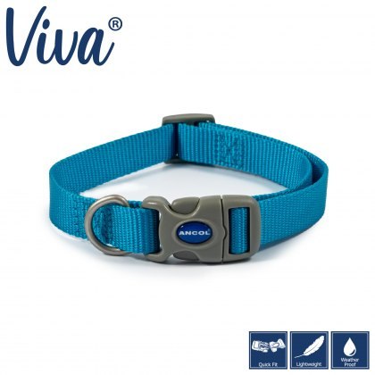 ANCOL Viva Adjustable Collar Blue 45-70cm Size 5-9