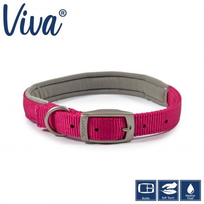 ANCOL Padded Viva Collar Pink 50-59cm Size 7