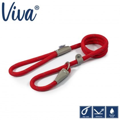 ANCOL Viva Rope Slip Reflective Red 1.2mx12mm ANCOL Viva Rope Slip Reflective Red 1.2mx12mm