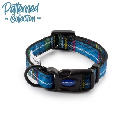 ANCOL Soho Blue Tartan Collar S 20-30cm ANCOL Soho Blue Tartan Collar S 20-30cm