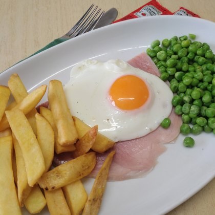 Smaller Meals Ham, Egg And Chips