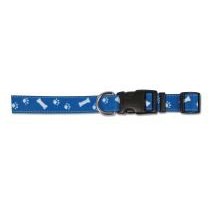 ANCOL Paw & Bone Collar Blue 20-30cm Size 1-2