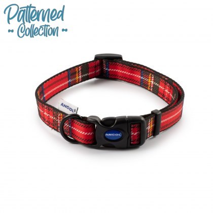 ANCOL Soho Red Tartan Collar M 30-50cm