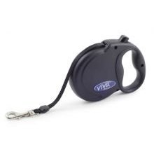 ANCOL Viva Retractable 5m Lead Black M ANCOL Viva Retractable 5m Lead Black M