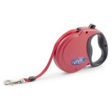 ANCOL Viva Retractable 5m Lead Red M