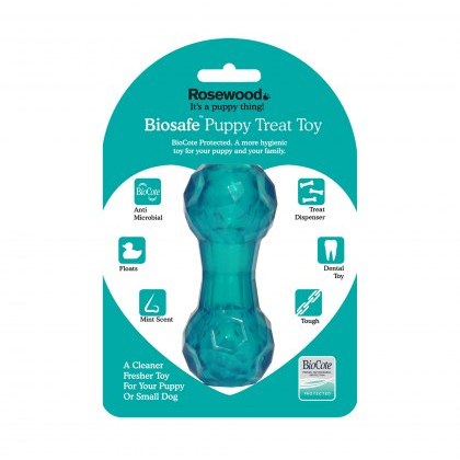 BIOSAFE Puppy Treat Dumbbell Blue