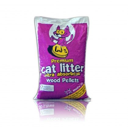 CJs Ultra Absorbent Premium Wood Pellet Cat Litter 15L CJs Ultra Absorbent Premium Wood Pellet Cat Litter 15L