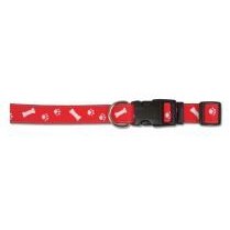 ANCOL Fashion Collar Red Reflective Stars Adj 30-50cm