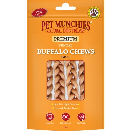 PET MUNCHIES Small Buffalo Chews 55g (4 pack) PET MUNCHIES Small Buffalo Chews 55g (4 pack)