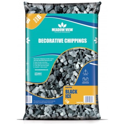 DECORATIVE CHIPPINGS Black Ice 20mm - Large Bag DECORATIVE CHIPPINGS Black Ice 20mm - Large Bag