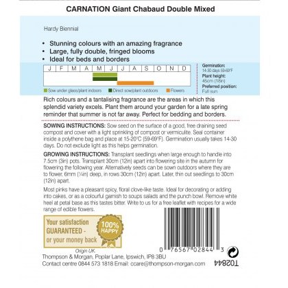 Carnation Giant Chabaud Double Mixed