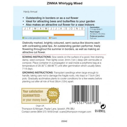 Zinnia Whirlygig Mixed