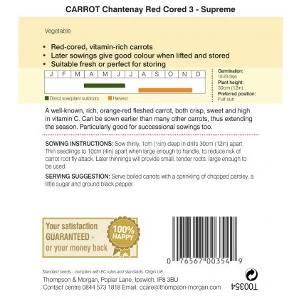 Carrot Chantenay Red Cored 3 - Supreme