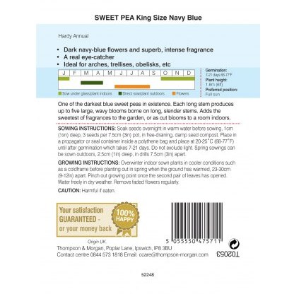 Sweet Pea King Size Navy Blue