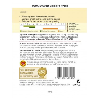Tomato Sweet Million F1 Hybrid