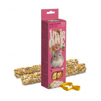 LITTLE ONE Sticks for Hamsters, Rats, Mice and Gerbils with Puffed Rice 900g