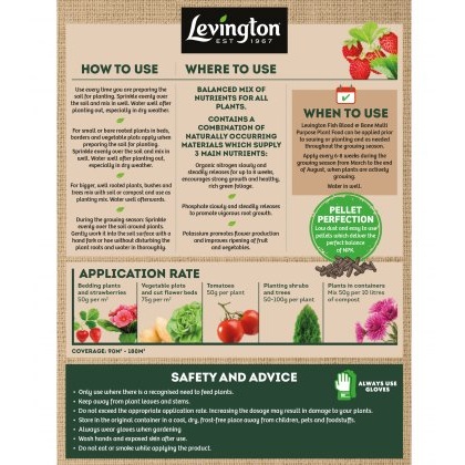 LEVINGTON® Fish, Blood & Bone Multi Purpose Plant Food 9Kg LEVINGTON® Fish, Blood & Bone Multi Purpose Plant Food 9Kg
