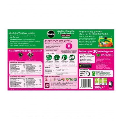 MIRACLE-GRO®Azalea, Camellia & Rhododendron Soluble Plant Food 500g MIRACLE-GRO®Azalea, Camellia & Rhododendron Soluble Plant Food 500g