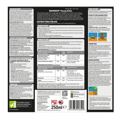 ROUNDUP Tree Stump Weedkiller 250ml ROUNDUP Tree Stump Weedkiller 250ml