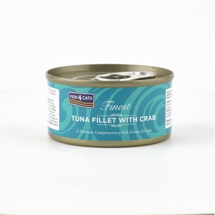 FISH4CATS Finest Tuna Fillet with Crab 70g