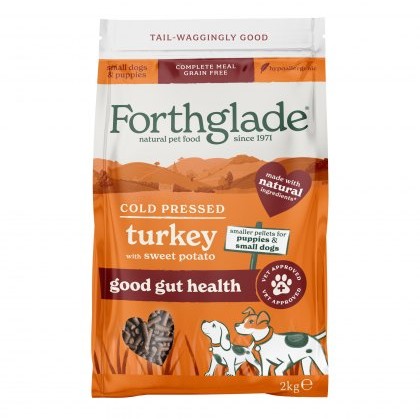 FORTHGLADE Grain Free Cold Pressed Small Dog Turkey 2Kg FORTHGLADE Grain Free Cold Pressed Small Dog Turkey 2Kg