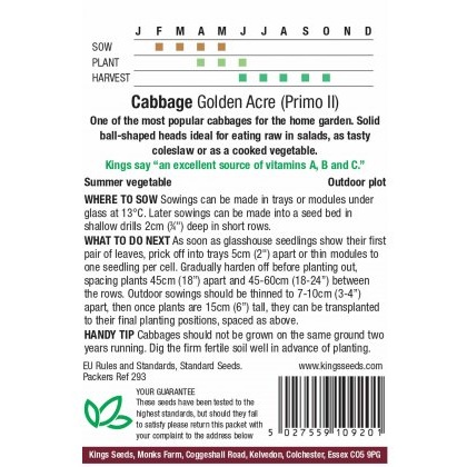 Cabbage Golden Acre Primo 2