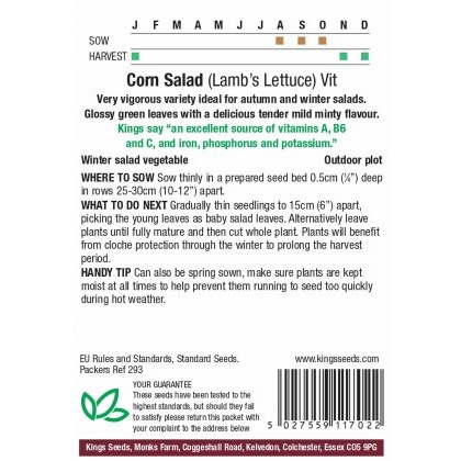 Salad Leaf Corn Salad Vit (Lambs Lettuce)