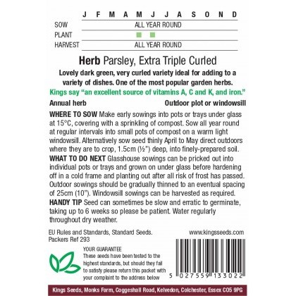 Herb Parsley Extra Triple Curled