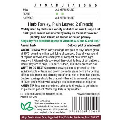 Herb Parsley Plain Leaved 2 (French)