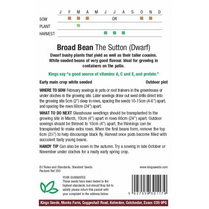 Broad Bean The Sutton (Dwarf)