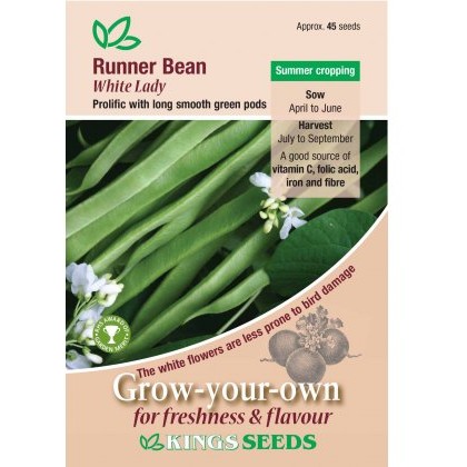 Runner Bean White Lady