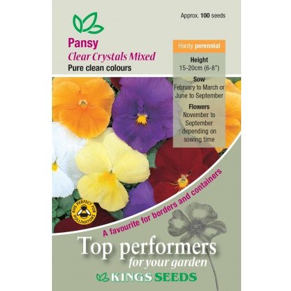 Pansy Clear Cyrstals Mixed