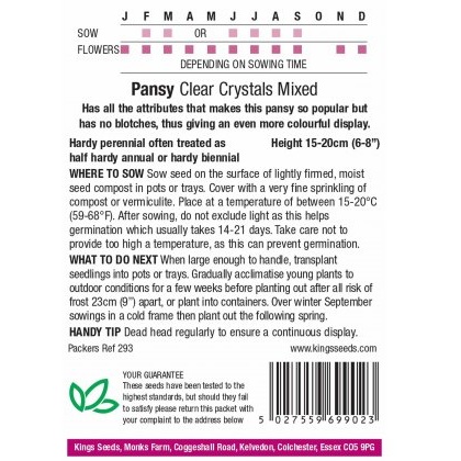 Pansy Clear Cyrstals Mixed