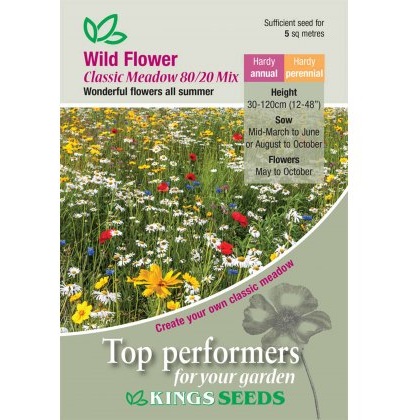 Wild Flower Mix Classic Meadow 80-20 - 25g pack Wild Flower Mix Classic Meadow 80-20 - 25g pack