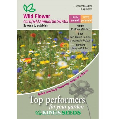 Wild Flower Mix Cornfield Annuals 80-20 - 25g pack Wild Flower Mix Cornfield Annuals 80-20 - 25g pack