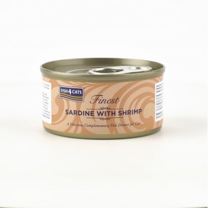 FISH4CATS Finest Sardine With Shrimp 70g