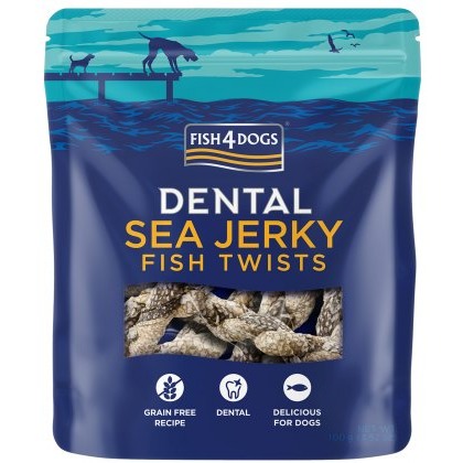 FISH4DOGS Dental Sea Jerky Fish Twists 100G FISH4DOGS Dental Sea Jerky Fish Twists 100G
