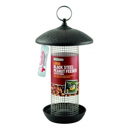 GARDMAN Black Steel Large Peanut Feeder GARDMAN Black Steel Large Peanut Feeder