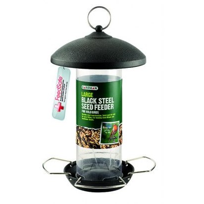 GARDMAN Black Steel Large Seed Feeder GARDMAN Black Steel Large Seed Feeder
