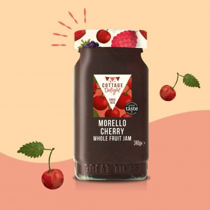 Morello Cherry Whole Fruit Jam 340g Morello Cherry Whole Fruit Jam 340g