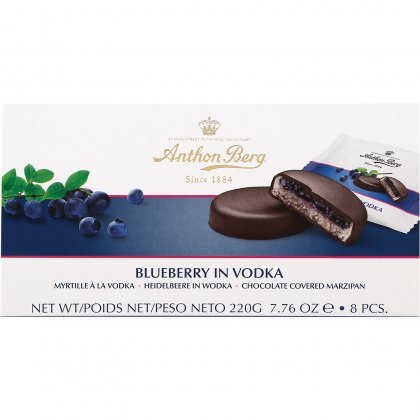 Anthon Berg Blueberry in Vodka Choc Cover Marzipan 220g