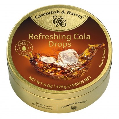 Cavendish & Harvey Travel Tin Cola Drops 175g Cavendish & Harvey Travel Tin Cola Drops 175g