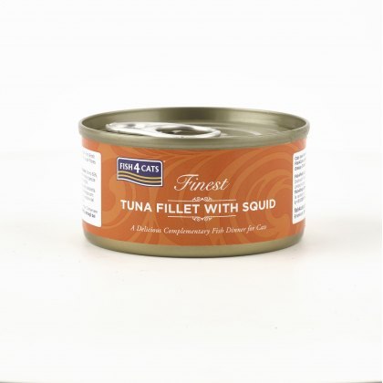FISH4CATS Finest Tuna Fillet with Squid 70g FISH4CATS Finest Tuna Fillet with Squid 70g