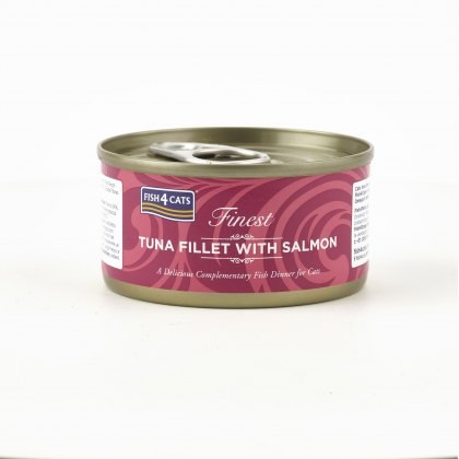 FISH4CATS Finest Tuna Fillet with Salmon 70g FISH4CATS Finest Tuna Fillet with Salmon 70g